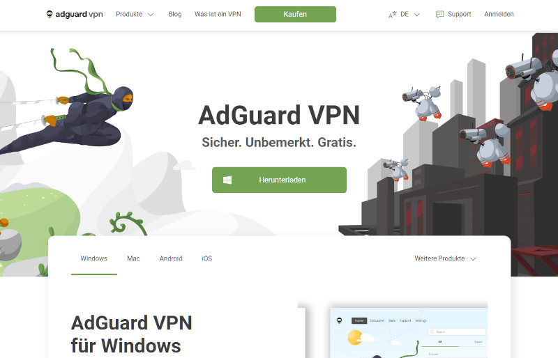 AdGuard VPN - Übersicht