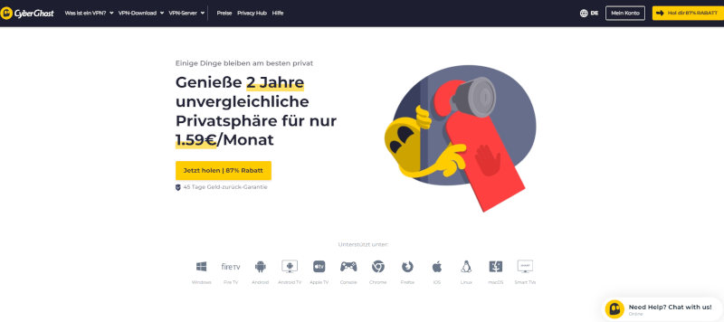CyberGhost VPN - Übersicht
