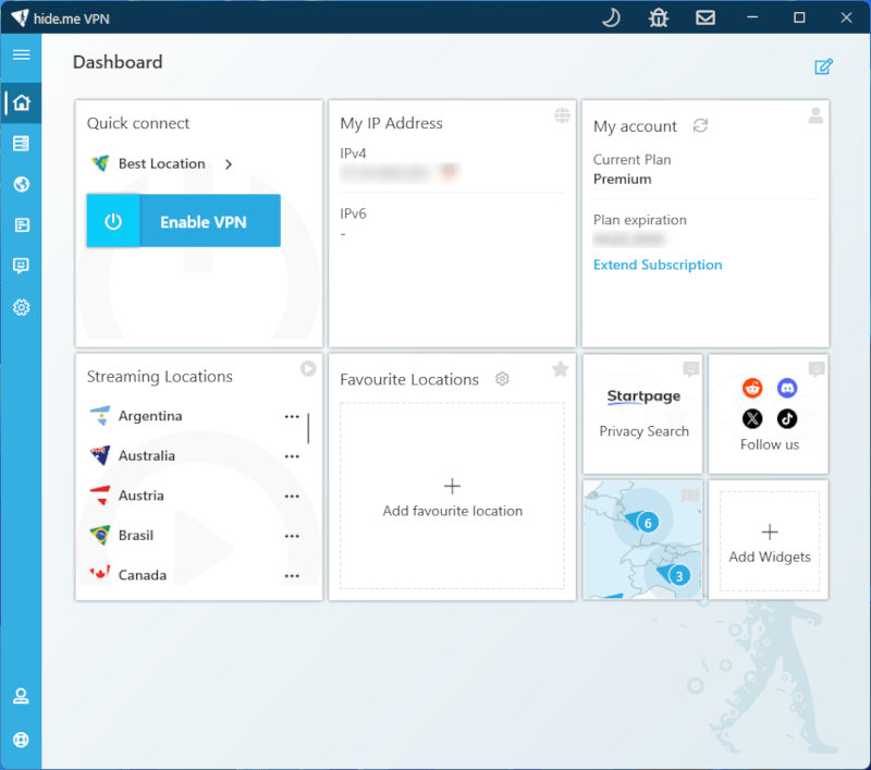 Hide.me - Windows App