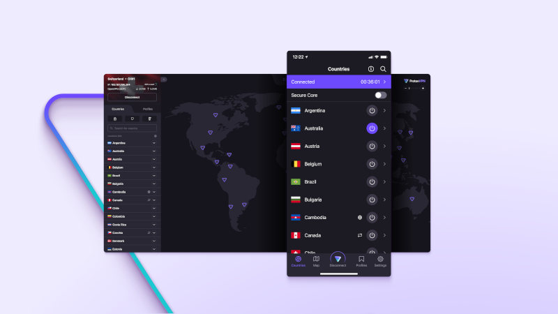 Proton VPN - Apps Übersicht