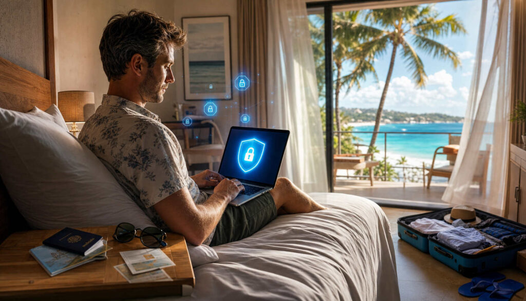 Hotel-WLAN & VPN: So surfst du im Urlaub 2026 wirklich sicher