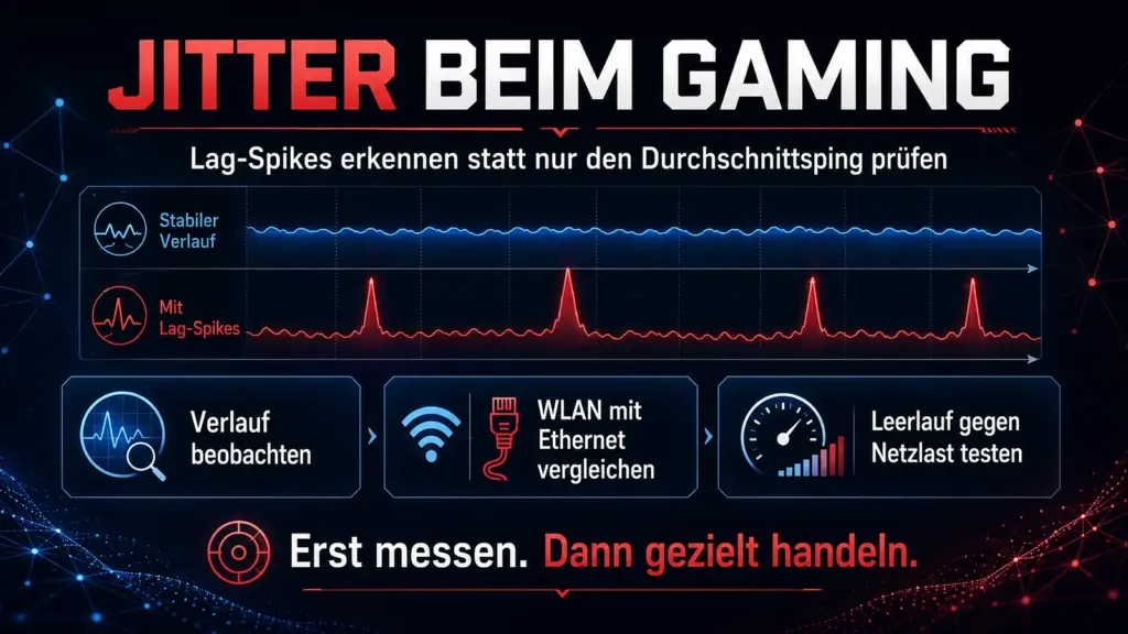 Jitter beim Gaming: Lag-Spikes messen und gezielt beheben