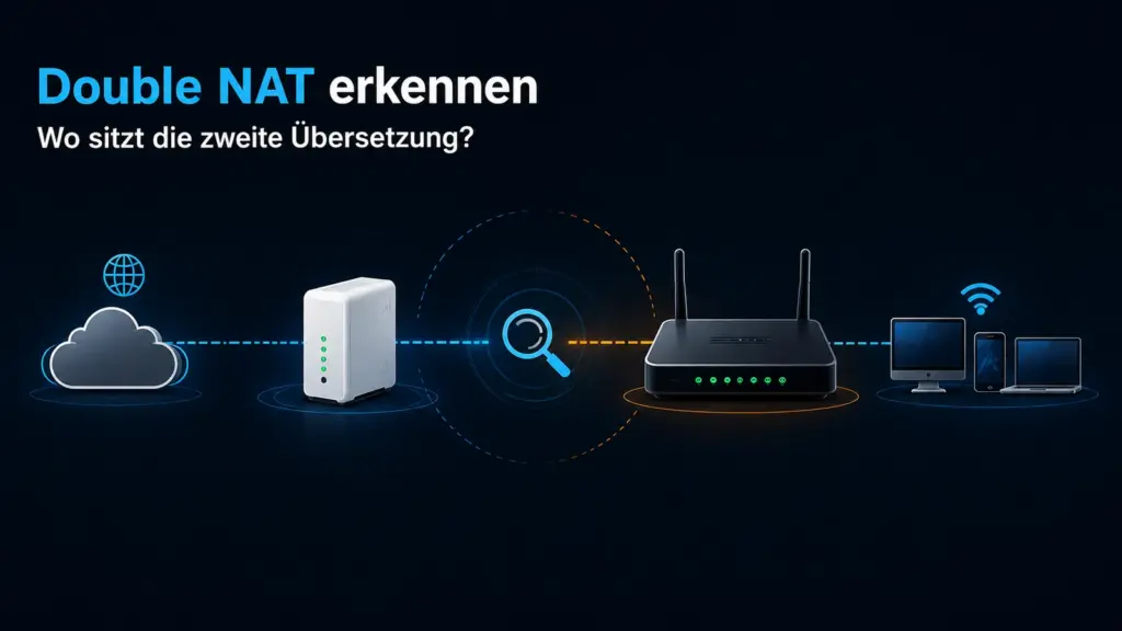 Double NAT erkennen und beheben: Router-Kaskade, CGNAT und DS-Lite unterscheiden