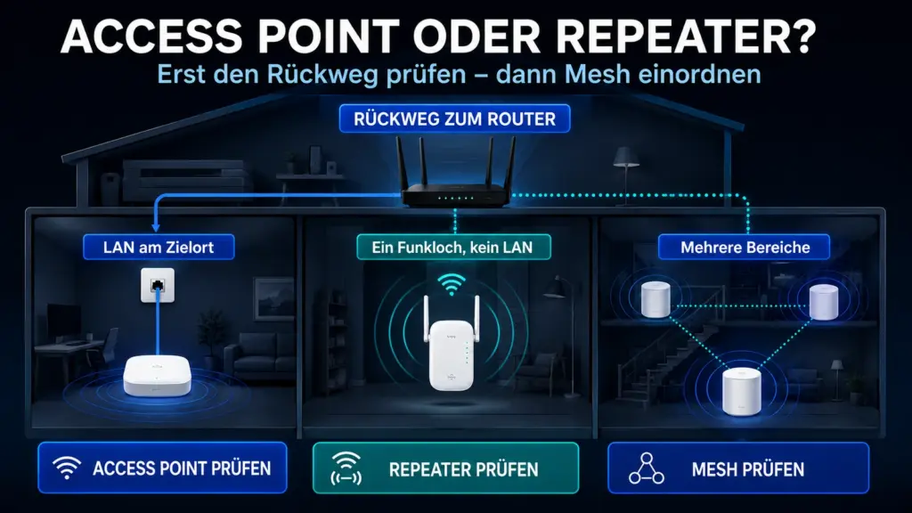 Access Point oder Repeater: Wann ist Mesh die bessere Lösung?