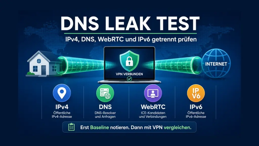 DNS Leak Test: So prüfst du VPN, WebRTC und IPv6 richtig